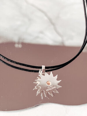 Choker YO soy VITALIDAD en Plata y Citrino