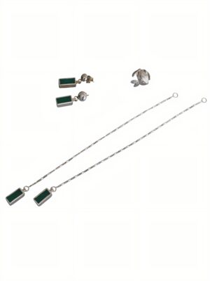 Colección Pendientes Otoño en Plata y Aventurina